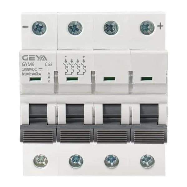 GEYA GYM9 DC-6KA 4P MCB For PV