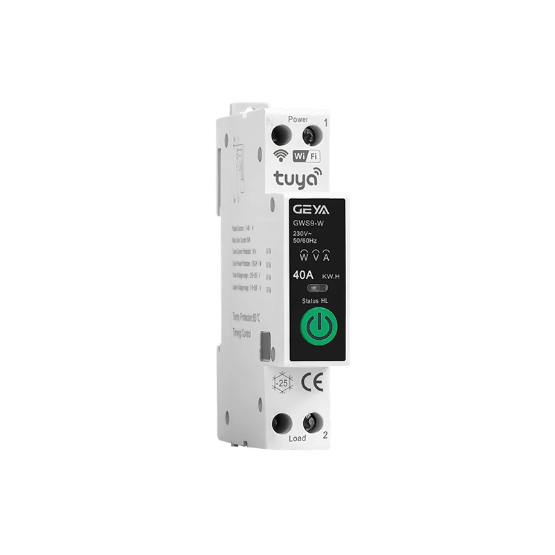 GEYA GWS9-W Smart Wifi Circuit Breaker Switch Tuya Wifi 1-63A 1P+N