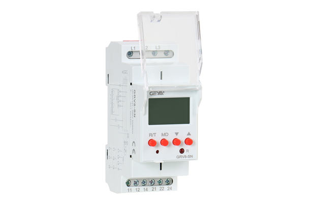 GEYA 3 Phase Display Voltage Monitoring Relay GRV8-SN
