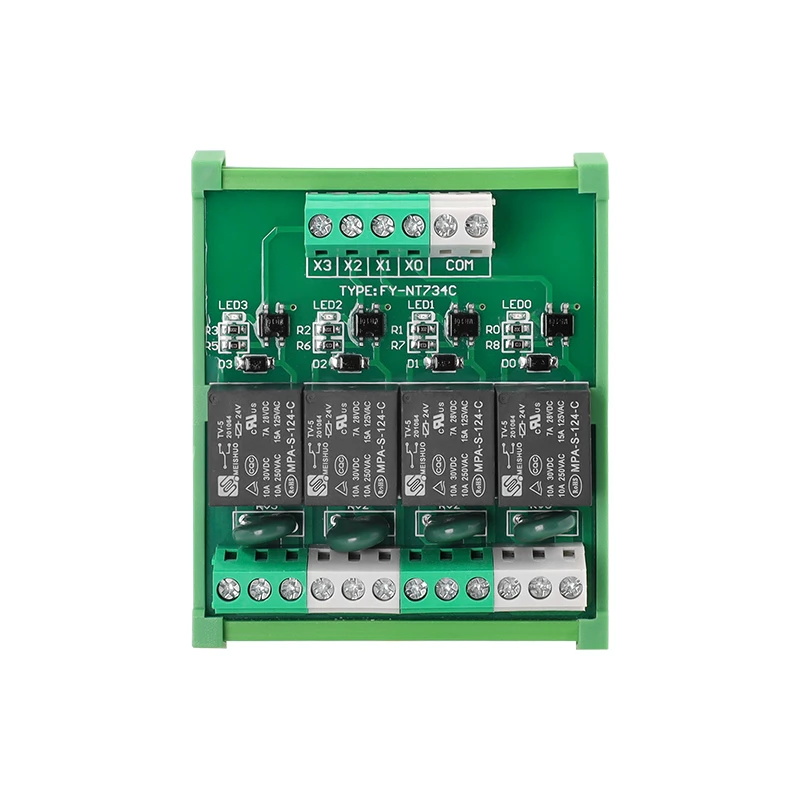 GEYA FY734C (24V 220V) 4 Channel Relay Terminal Block