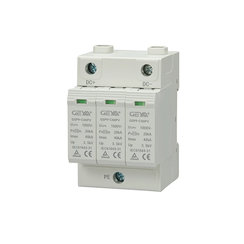 GEYA GSP9-C40PV DC SPD for Solar (600VDC~2000VDC 2~3P)